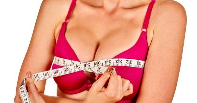 Enlarged breasts after compress application
