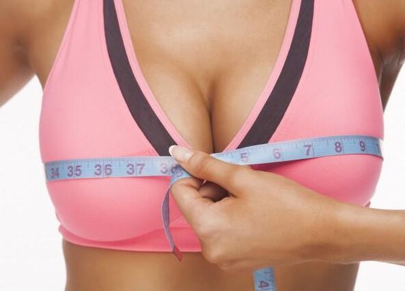 Female breast after enlargement by various methods